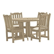 highwoodÂ® Eco-Friendly Recycled Plastic Lehigh 5pc Round Dining Set
