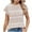 Beige, variant on ABATAB Women's Striped Sweater Tops Short Sleeve Crew Neck Color Block Tee Knitted Casual Loose Trendy Pullover T-Shirt