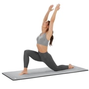 Athletic Works Deluxe High Density Foam Yoga and Fitness Mat, 8mm Thick, 72 x 24, 1 Count, Grey