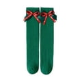 thumbnail image 2 of NAISIBABY Girls Knee High Socks, Stretchy Non Slip Cotton Breathable Funny Cute Christmas Sockings Green Free Size, 2 of 7