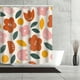 thumbnail image 5 of Cortina De Ducha Para Baño Con Estampado Abstracto De Plantas Y Flores, Cortina De Poliéster Impermeable Para Separar El Baño, Cortina De Puerta, 5 of 6
