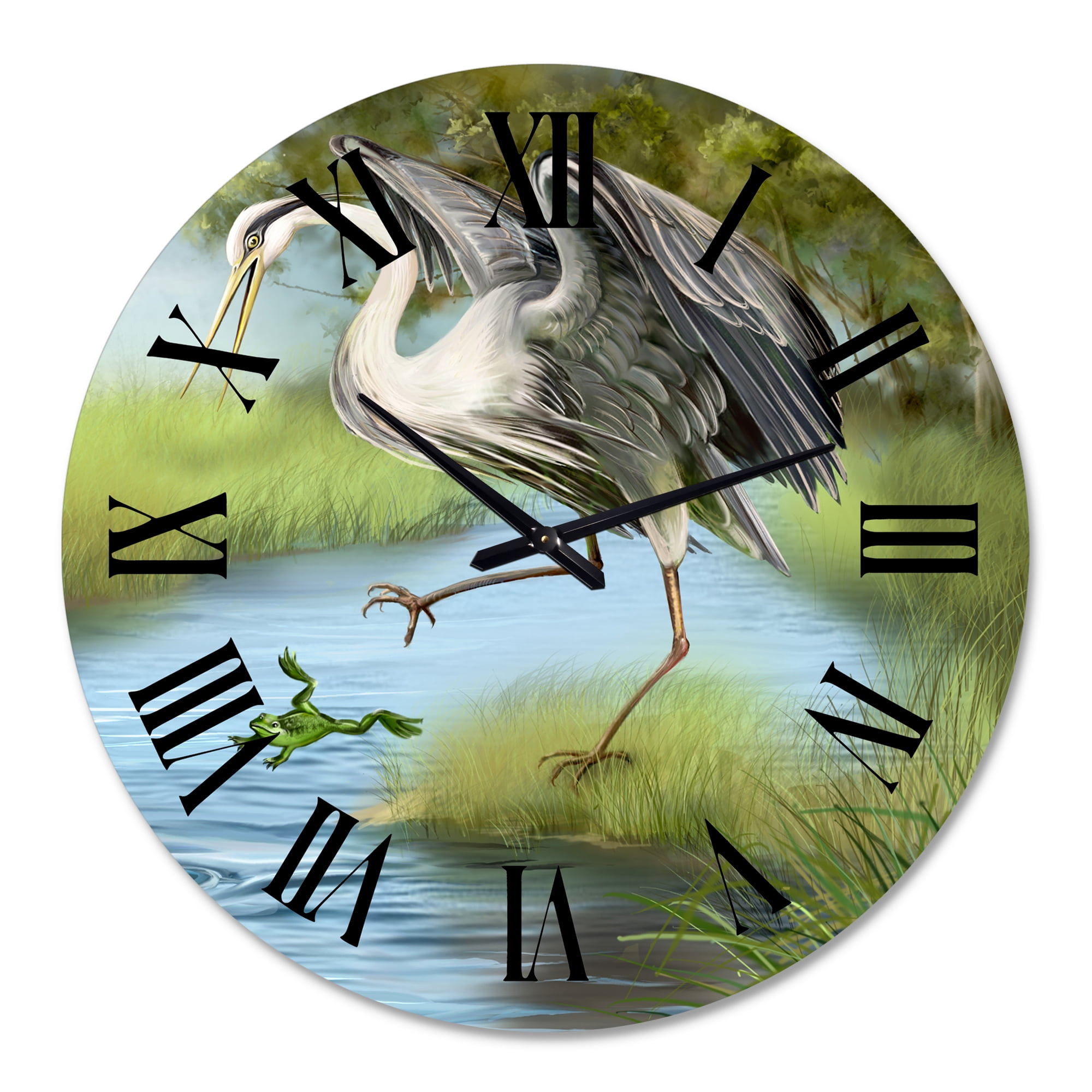 Designart 1 in Quartz Farmhouse Wall Clock