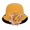 thumbnail image 1 of Chapeau Melon Petit pour Femme, Automne et Hiver, Fleurs, Rond, Décontracté, Style Bassin de Pêcheur, 1 of 1