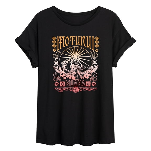 Moana Live Action - Motunui Groovy - Juniors Oversized Graphic T-Shirt