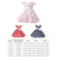 thumbnail image 3 of IBTOM CASTLE Toddler Girls Kids Polka Dots Short Sleeve Summer Bow Party Tutu Dress Clothes 4-5 Years Pink, 3 of 8