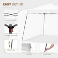 thumbnail image 4 of EAGLE PEAK 10x10ft Slant Leg Easy Setup Pop Up Canopy Tent with Mosquito Netting 64 sqft of Shade, White, 4 of 7