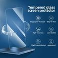 thumbnail image 6 of Freedomtech 3-Pack Screen Protector for iPhone 15 / 15 Pro [6.1 Inch] Display Tempered Glass, Sensor Protection, Dynamic Island Compatible, Case Friendly, 6 of 7