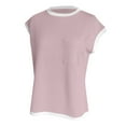 thumbnail image 4 of Women's Basic Short Sleeve Rib Knit T Shirt for Spring/Summer, Casual Style, Versatile Pairing, 4 of 4