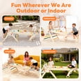 thumbnail image 5 of JIOABL 9-in-1 Wooden Playground Climber with Arch, Ramp, Ladder, Montessori Indoor Jungle Gym, Foldable Baby Play Structure,Rainbow, 5 of 7