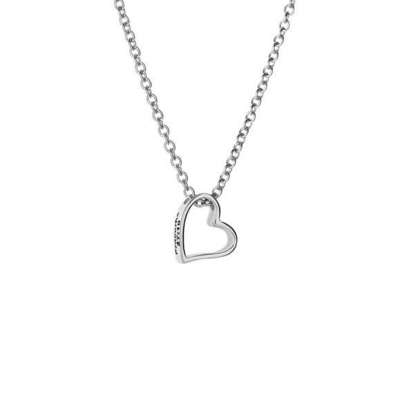 Women's Stainless Steel Reflection Heart Necklace - Proverbs 27:19 by Shields of Strength