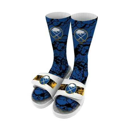 

Men s ISlide Buffalo Sabres Distressed Socks & Slide Sandals Bundle