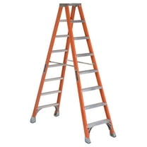 Louisville Ladder 10' Fiberglass Twin Step Ladder, 13' Reach, 300 lbs Load Capacity, FM1510