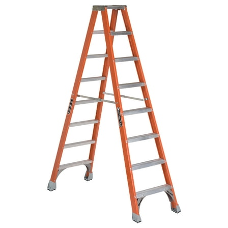 Louisville Ladder 10' Fiberglass Twin Step Ladder, 13' Reach, 300 lbs Load Capacity, FM1510