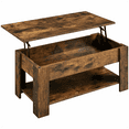 thumbnail image 3 of Alden Design Modern 47.5" Wood Lift Top Coffee Table with Lower Shelf for Living room, Rustic Brown, 3 of 11