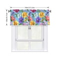 thumbnail image 2 of Drapery Wear Rod Short Curtain 54x18in Filter With Light Feature For Easy Installation Rod Free For Bedroom Kitchen Bathroom\r\n Flowers Against A Blue Background, 2 of 7