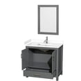 thumbnail image 2 of Wyndham Collection Sheffield 36 Inch Wood Single Bathroom Vanity in Dark Gray, 2 of 4
