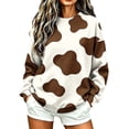 thumbnail image 2 of Guluxicc Women's Graphic Sweatshirts Oversized Pullover Crew Neck Long Sleeve Casual Sweatshirts for Everyday Fall Winter, 2 of 9