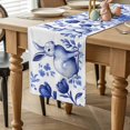 thumbnail image 2 of Navy Blue Easter Table Runner 60 Inches Long for Kitchen Dining, Summer Spring Floral Dresser Scarf Farmhouse, Dining Table Decorations for Wedding/Parties, 13 x 60 In, 2 of 8