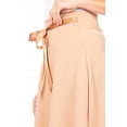thumbnail image 5 of Women's Solid A-line Casual High Waist Bow Tie Belted A Line Midi Knee Length Skirts, 5 of 6