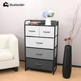 thumbnail image 5 of Cajonera Bluelander, Mueble de 4 Niveles, 5 Cajones y 1 Repisa, Estructura de Acero, Negro, 5 of 5