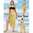 thumbnail image 3 of HAPPY BAY Women's Sarong Coverups for Women Swimsuit Swim Cover up Long Beachwear Summer Beach Wraps Skirt Swimwear Bikini Cover-ups One Size Plus Solid, Beige, 3 of 4