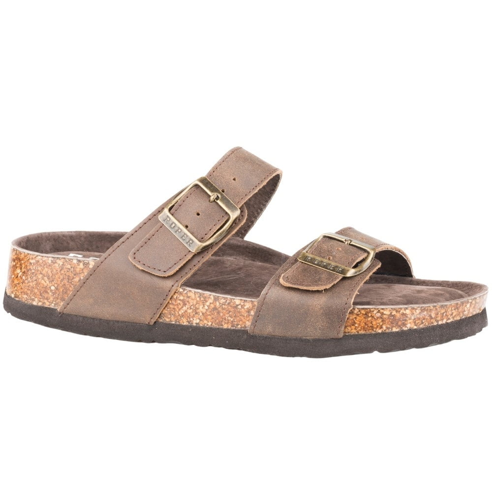 Roper Womens Jezebel Footbed Sandals Casual - Walmart.com