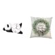 thumbnail image 1 of Moderno y bonito reloj de pared con diseño de panda y funda de cojín navideña para sala de estar, sofá, interior, coche, hogar, oficina, decoración, 1 of 8