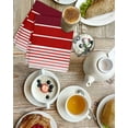 thumbnail image 4 of Red Striped Kitchen Dish Towels for Drying Dishes Set of 3, Modern Minimalist Gradient Lines Country Waffle Weave Microfiber Terry Hand Tea Bathroom Towels Quick Dry & Absorbent Towel 15.7x23.6, 4 of 7