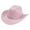Pink, variant on Aocisk Western Cowboy Hat with Metal Gemstone Chain Net Design for Men and Women Party Fashion Events Pink One Size