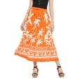 thumbnail image 2 of Oussum Women's Skirt A-Line Long Maxi Rayon Elastic Waist Midi Skirt's, 2 of 7