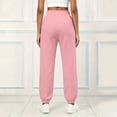 thumbnail image 7 of Womens Sweatpants Solid Color Casual Straight Leg Joggers Elastic Waist Drawstring Pockets Sweatpant Soft and Comfortable, 7 of 7