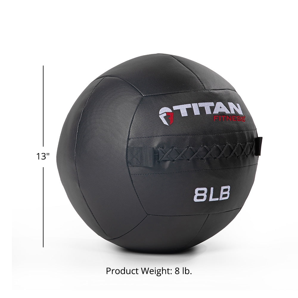 Titan Fitness 8 LB Composite Wall Ball, Soft Shell Poly-Composite Laminate