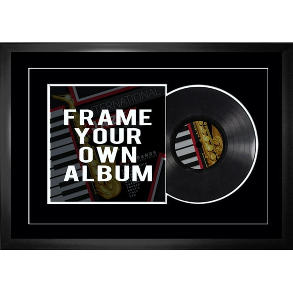 Frameworth Vinyl Album Frame Black Mat