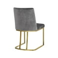 thumbnail image 5 of Meridian Furniture Heidi Gray Velvet Dining Chair (Set of 2), 5 of 5