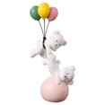thumbnail image 1 of Figura de oso polar con globo creativo, figura de oso volador, estatua de resina para escritorio, 1 of 9
