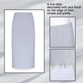 thumbnail image 6 of YONGHS Half Slips for Women Girls Underskirt Short Lace Trim Skirts Wild Card A Line Underskirt Grey One Size, 6 of 6