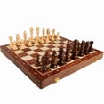 thumbnail image 1 of Juego de ajedrez de nogal de 15'' con tablero de almacenamiento para adultos y niños, 2 jugadores, 1 of 1