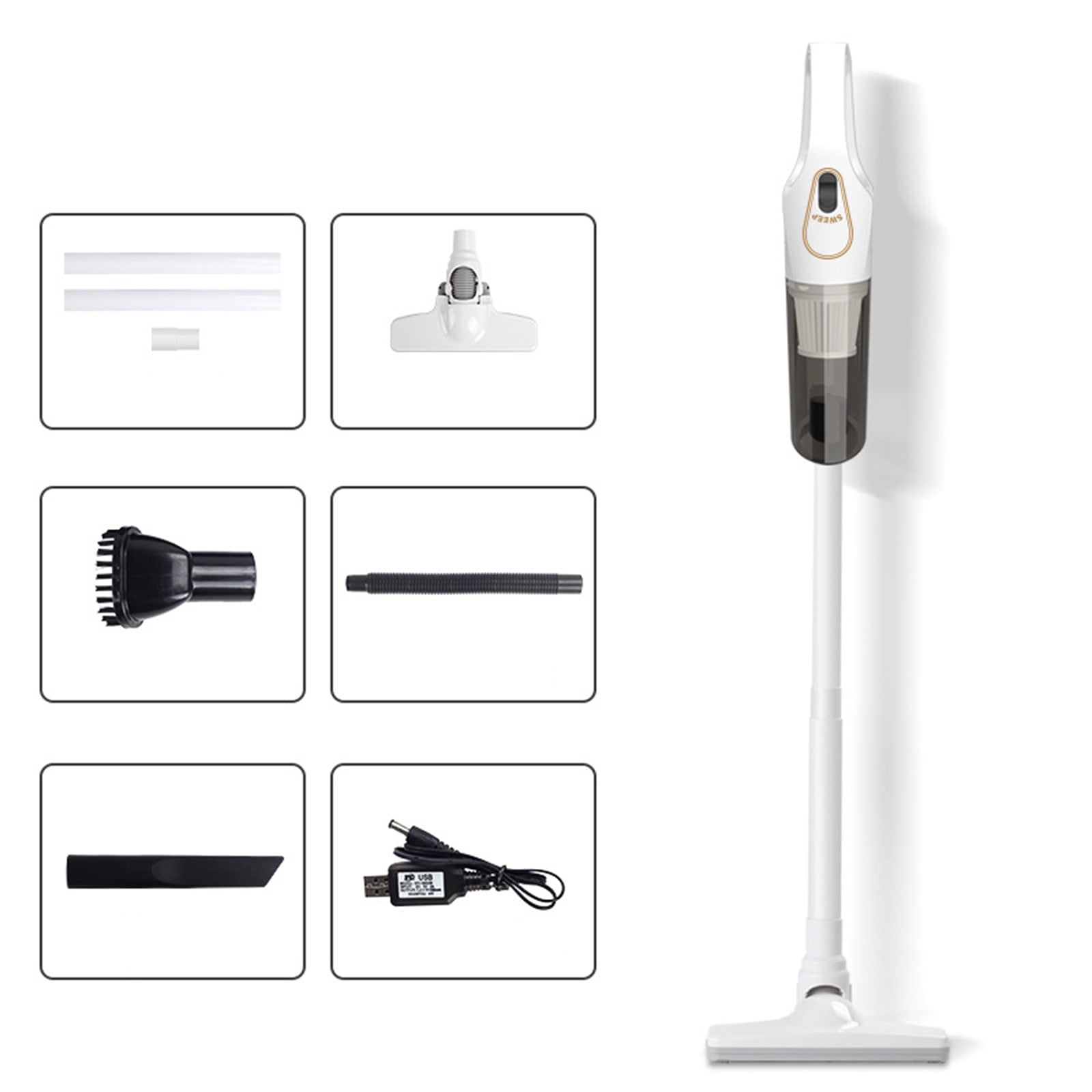 Skegnu Vacuum Cleaners for Home Wireless Car Mounted Household Vacuum Cleaner,Two In One Mop/vacuum Cleaner Great Gifts for Less