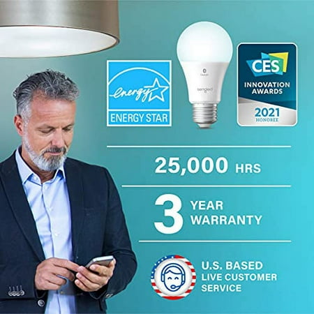 Sengled - Smart A19 LED 60W Bulbs Bluetooth Mesh Works with Amazon Alexa (4-Pack) - Daylight