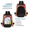 thumbnail image 6 of FORMRS Women's Travel Backpack Purse Anti-Theft Hidden Pockets Casual Shoulder Bag, Orange Hand Drawn Floral, 6 of 7