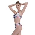thumbnail image 6 of Picia Rose Flowers Women's High Waisted Bikini Scoop Neck Swimsuit Two Pieces Bathing Suit-X-Large, 6 of 8