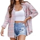 thumbnail image 5 of Tops De Moda Para Mujer, Blusa De Manga Larga Versátil Con Bolsillo De Solapa Con Botones Transpirables Para Mujer Para El Trabajo Para Ir De Compras ANGGREK  Otros, 5 of 6