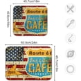 thumbnail image 2 of GZHJMY Route 66 American Flag Cafe Dish Drying Mat Countertop Protector Kitchen Decor 16" × 18", 2 of 6