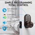 thumbnail image 3 of Digital Door Knob Lock with Electronic Keypad, Oil Rubbed Bronze, Keypad Lockable, 3 of 6