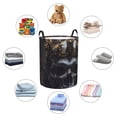 thumbnail image 4 of Goofa Royal Skull With Golden Crown Printed Circular Hamper,Laundry Basket with Handles,Storage Baskets Foldable,Large Capacity Laundry Hamper-, 4 of 6