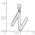 thumbnail image 4 of Diamond2Deal 14K Pendentif Lettre N Initiale en Or Blanc pour Femmes, 4 of 6