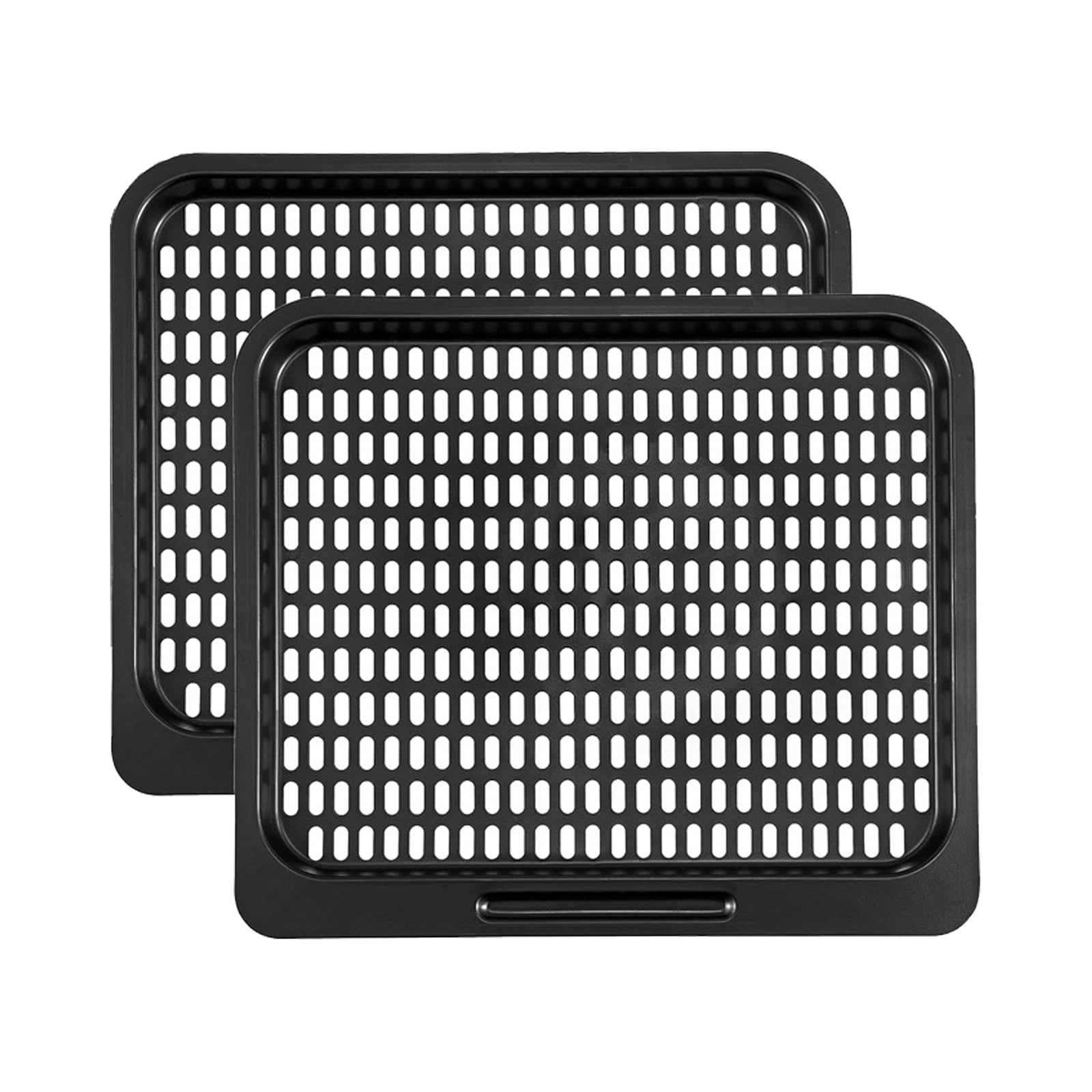 2Pcs Convenient Air Replacement Tray Easy to Cooking Nonstick Baking Pan Square Oven Pan Mesh Cooking Rack Kitchen