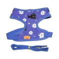 thumbnail image 1 of Biplut Pet Chest Strap Set Halloween Series Pattern Decorative Good Air Permeality Pet Cats Dogs Harness Traction Rope Kit for Festival (Blue,XL), 1 of 13