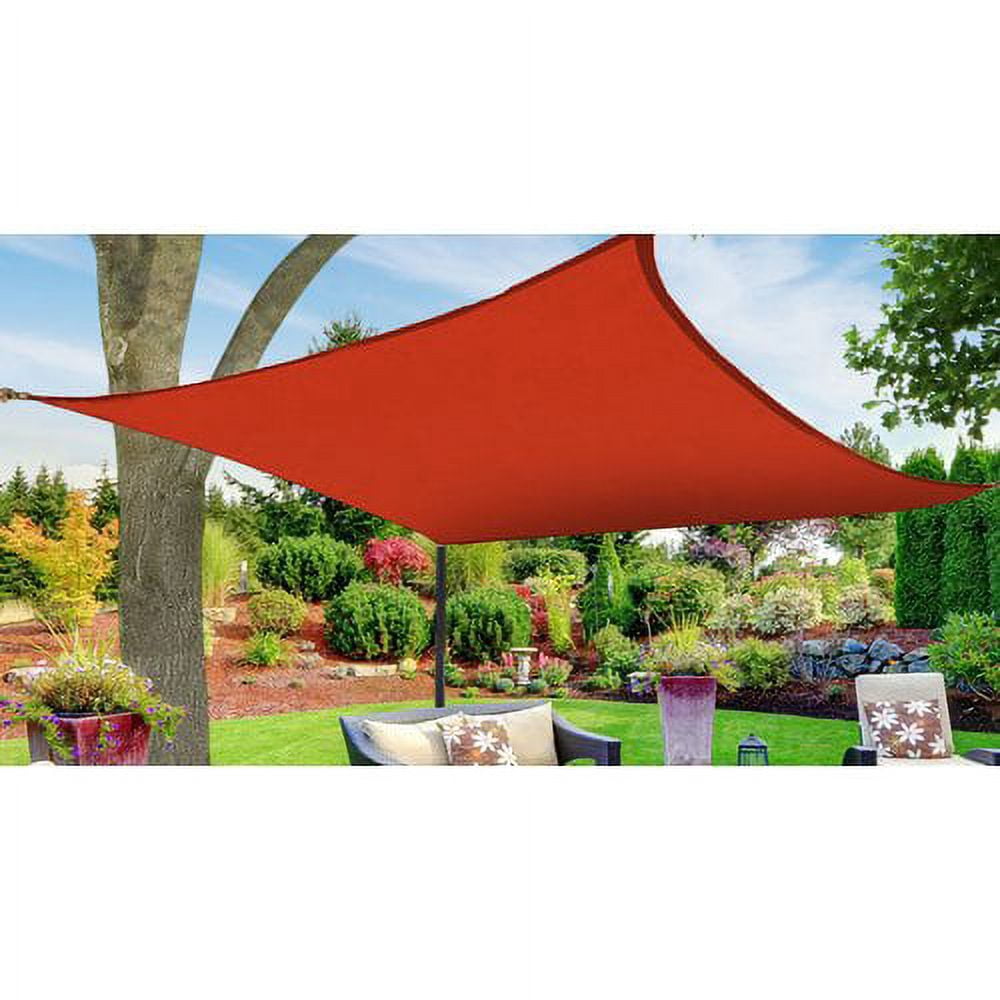 Shadesheet by Boen Sun Shade Sail Canopy, Square, Green,18' x 18'