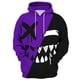 thumbnail image 5 of Sudadera con capucha con estampado 3D de cara sonriente de diablo a la moda con patrón XOXO, sudadera divertida informal de moda para hombre, sudadera con capucha de hip hop, moda de otoño nueva, 5 of 5